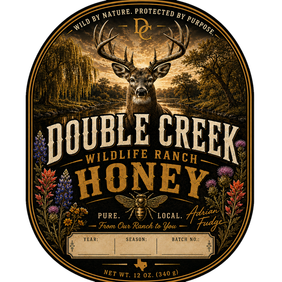 Double Creek Honey front label